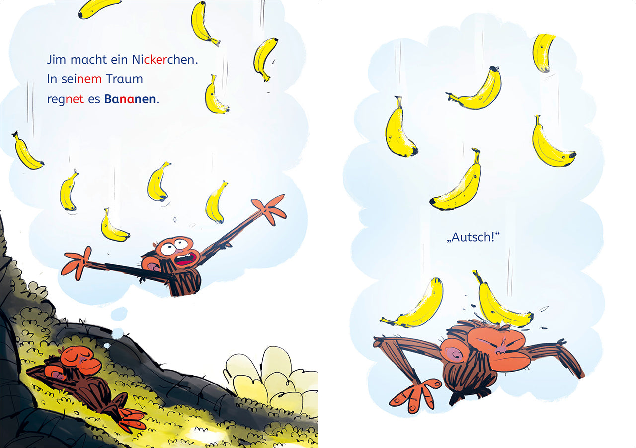 Leselöwen 1. Klasse - Jim ist mies drauf - Fertig, los ... Banane!