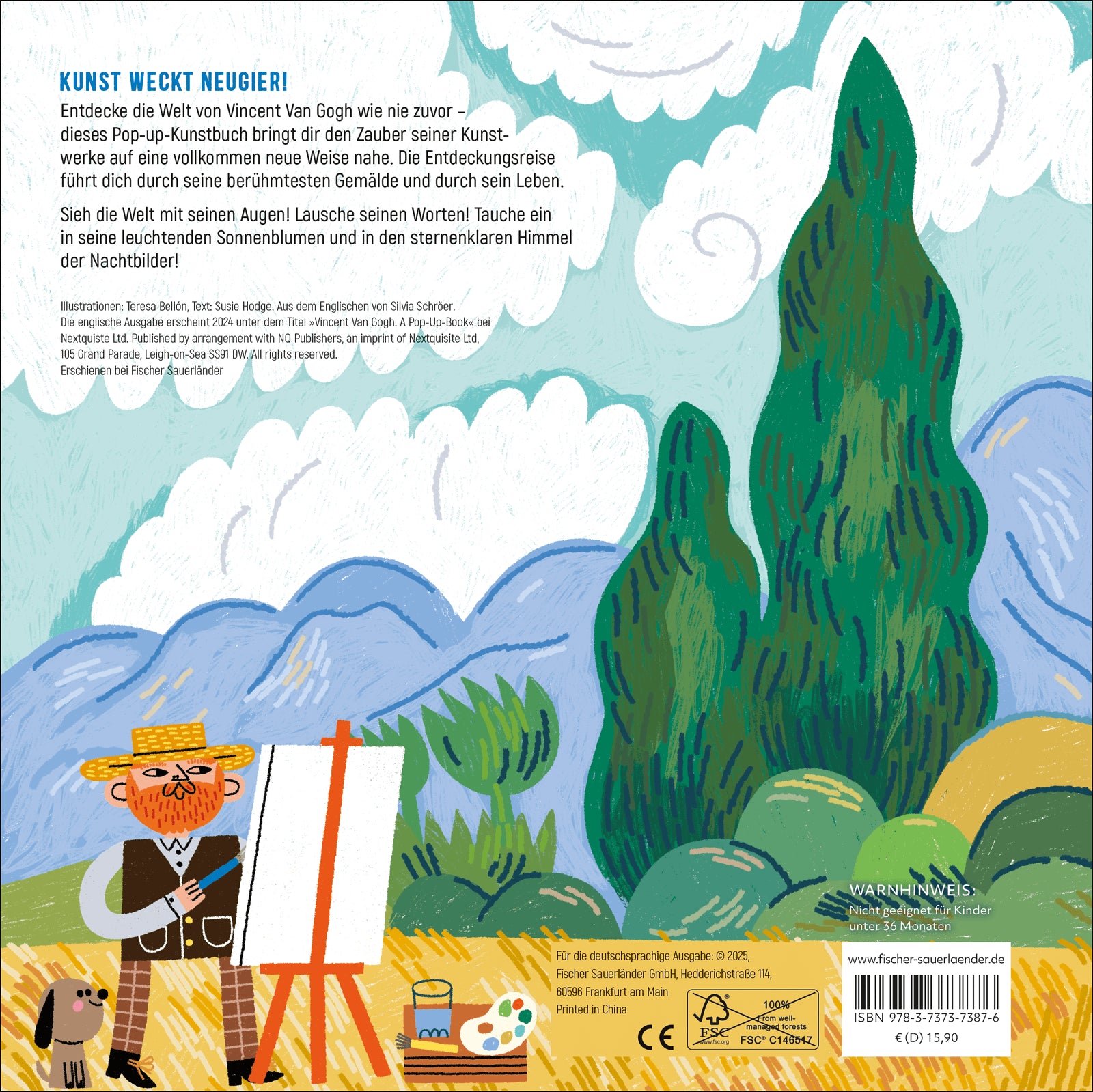 ART POPS: Vincent Van Gogh Ein Pop-up-Buch | Pop-up Bilderbuch über große Kün Susie Hodge 9783737373876 FISCHER Duden Kin...