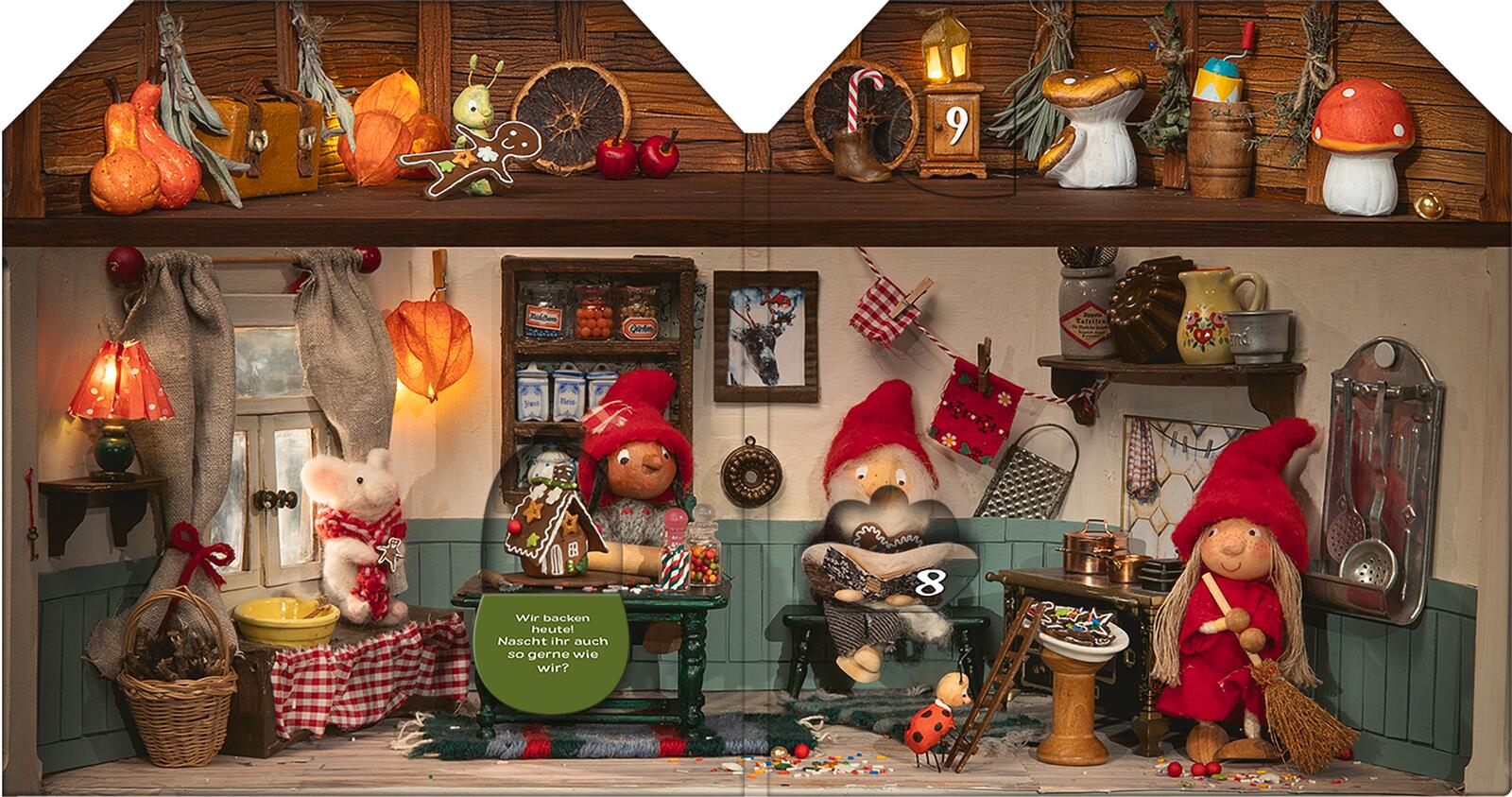 ArsEdition  9783845858593 Advent im Wichtelhaus Ein Adventskalender mit 24 Klappen (2)