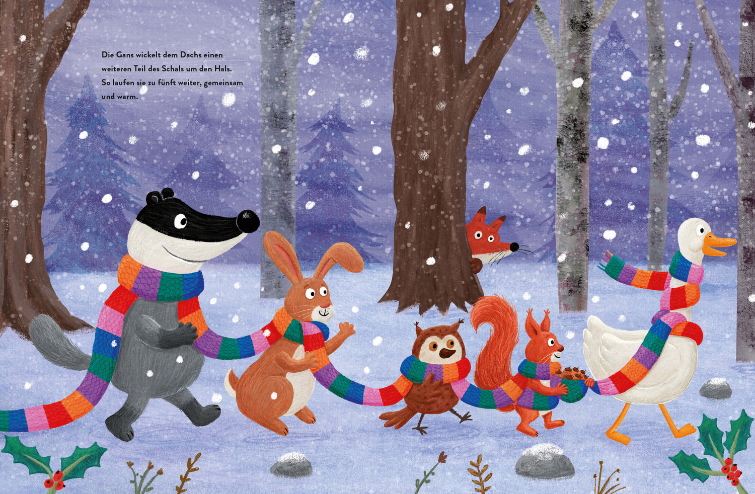 Die Gans und der ganz lange Schal – Eine Weihnachtsgeschichte Bilderbuch zum Thema Weihnachten für Kinder ab 3 9783961295...