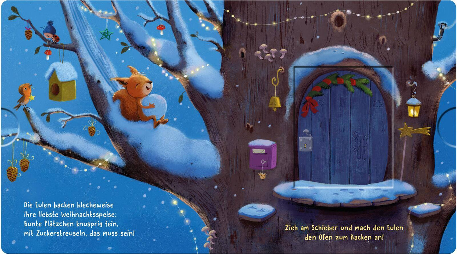 Es leuchtet im Wald, kommt Weihnachten bald? Zauberhaftes Mitmachbuch mit Schiebeelementen Anja Kiel 9783480239849 Thiene...