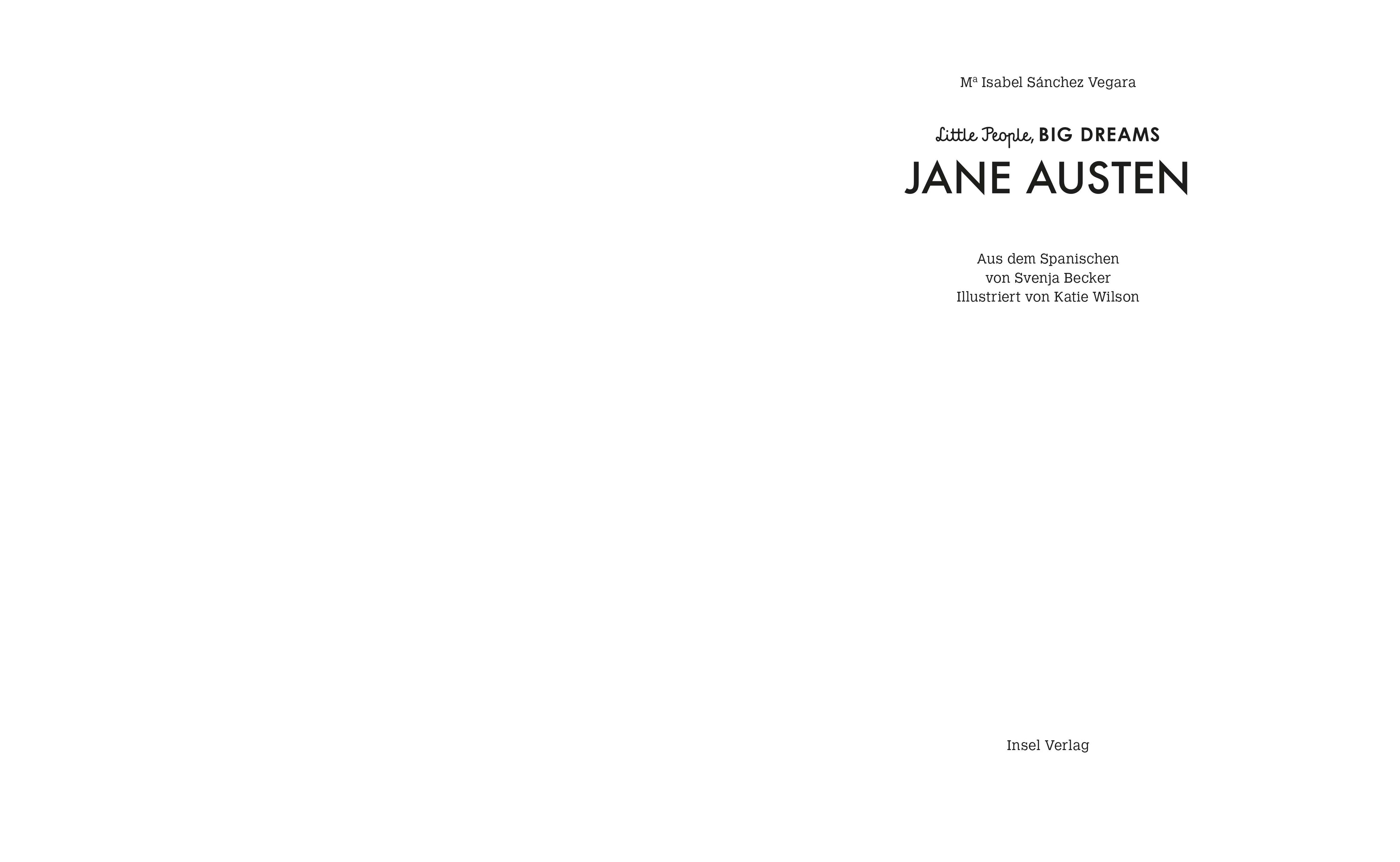 Jane Austen Little People, Big Dreams. Deutsche Ausgabe | Kind María Isabel Sánchez Vegara 9783458178309 Insel Verlag (4)