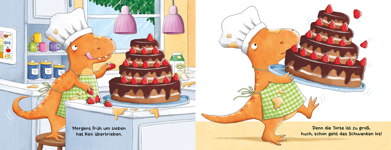 Magellan 9783734816277 Morgens früh um sechs gähnt der kleine Rex Ein Bilderbuch ab 2 Jahren zum Thema Tagesablauf u (3)