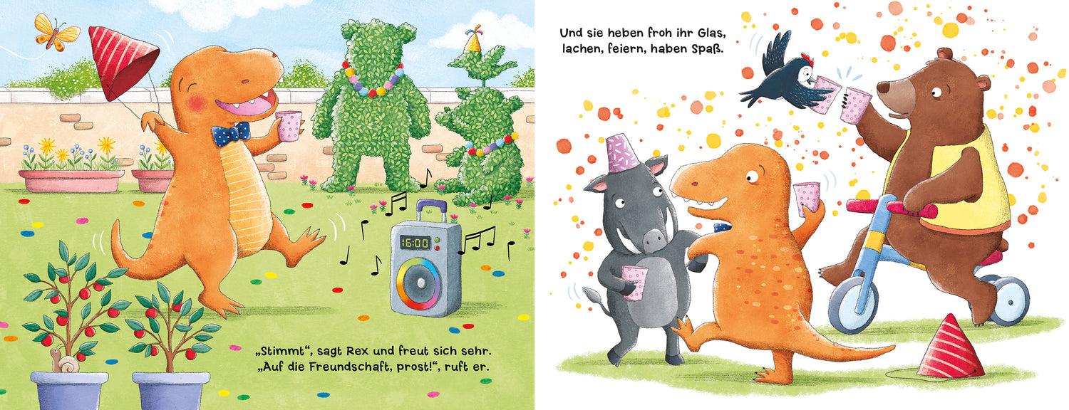 Magellan 9783734816277 Morgens früh um sechs gähnt der kleine Rex Ein Bilderbuch ab 2 Jahren zum Thema Tagesablauf u (4)