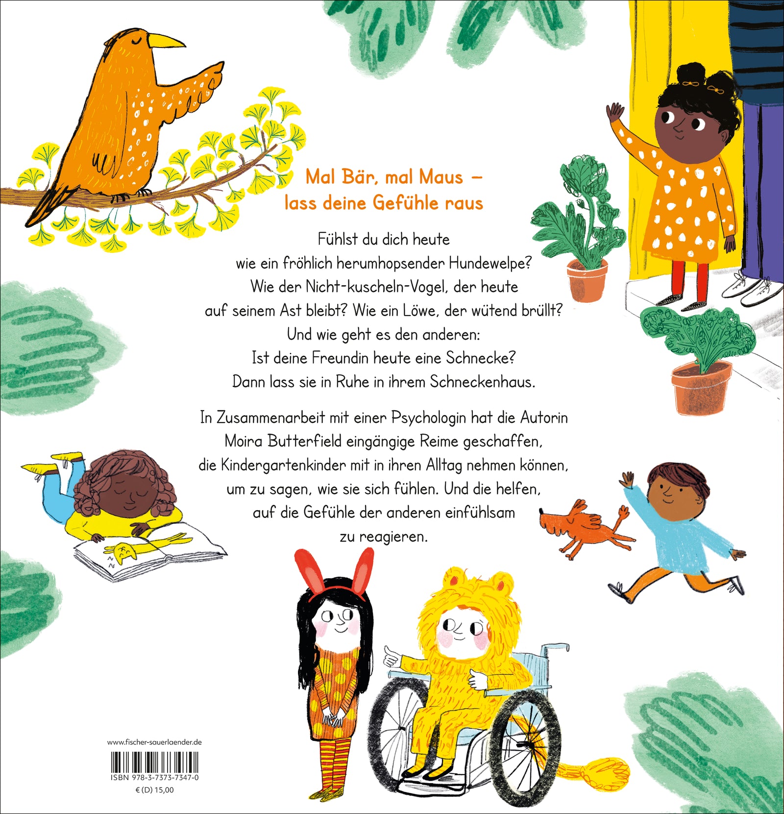 Mal starker Bär, mal stille Maus So kannst du sagen, wie du dich fühlst | Bilderbuc Moira Butterfield 978-3-7373-7347-0 (2)