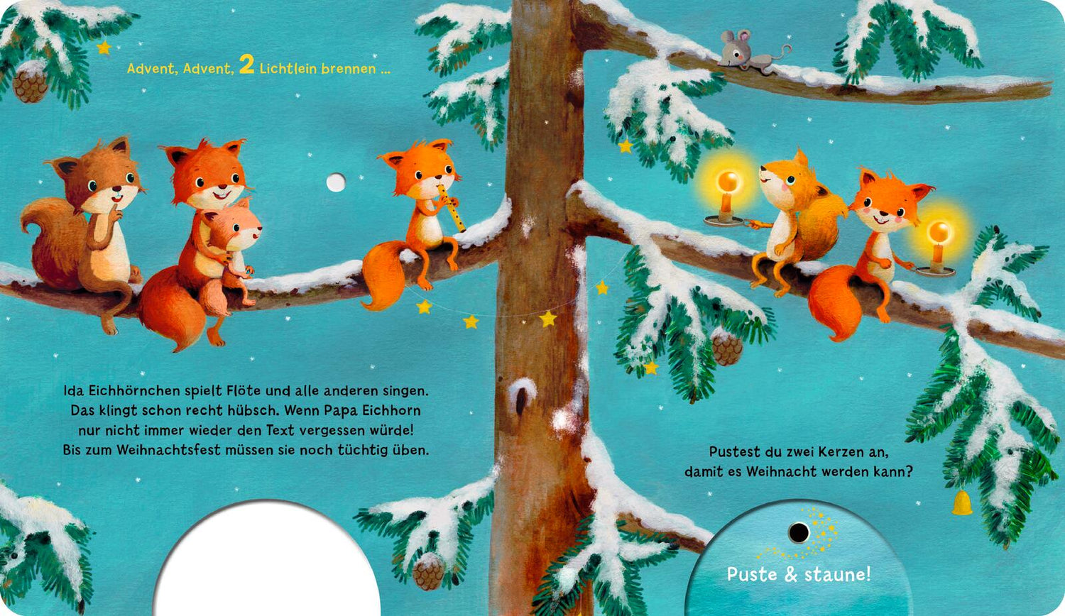 Mein Puste-Licht-Buch: Advent, Advent, ein Lichtlein brennt Advents-Pappebuch mit Puste-Licht und LED-Lämpchen Sylvia Tre...