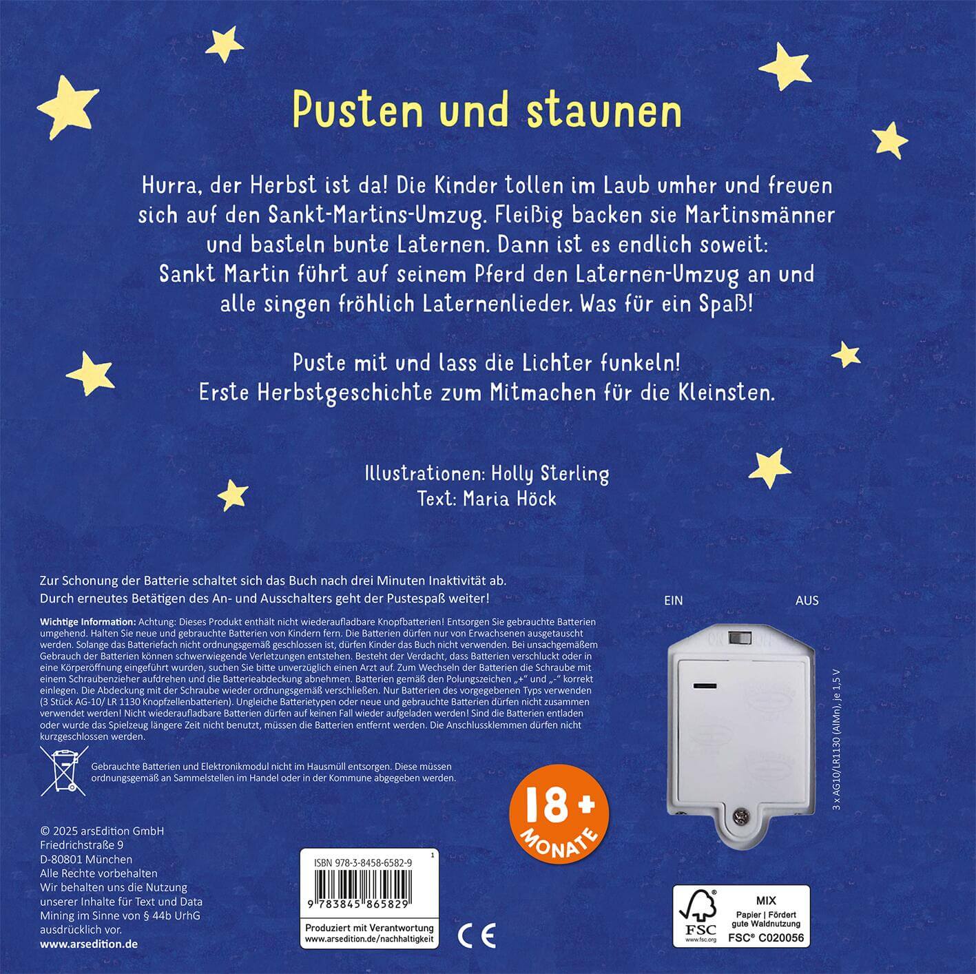 Mein liebstes Pustebuch – Ich geh mit meiner Laterne Pusten & Leuchten Maria Höck 9783845865829 ArsEdition GmbH (2)