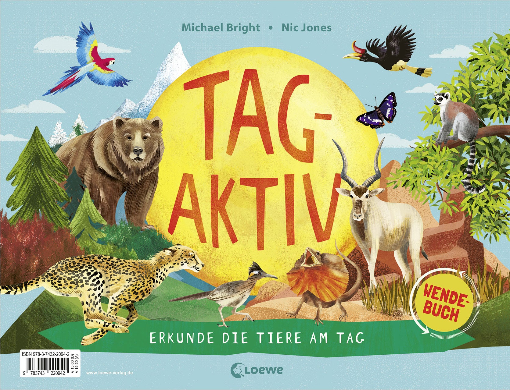 Tagaktiv/Nachtaktiv Erkunde die Tiere am Tag und in der Nacht - Wunder Michael Bright 9783743220942 Loewe Verlag GmbH (3)