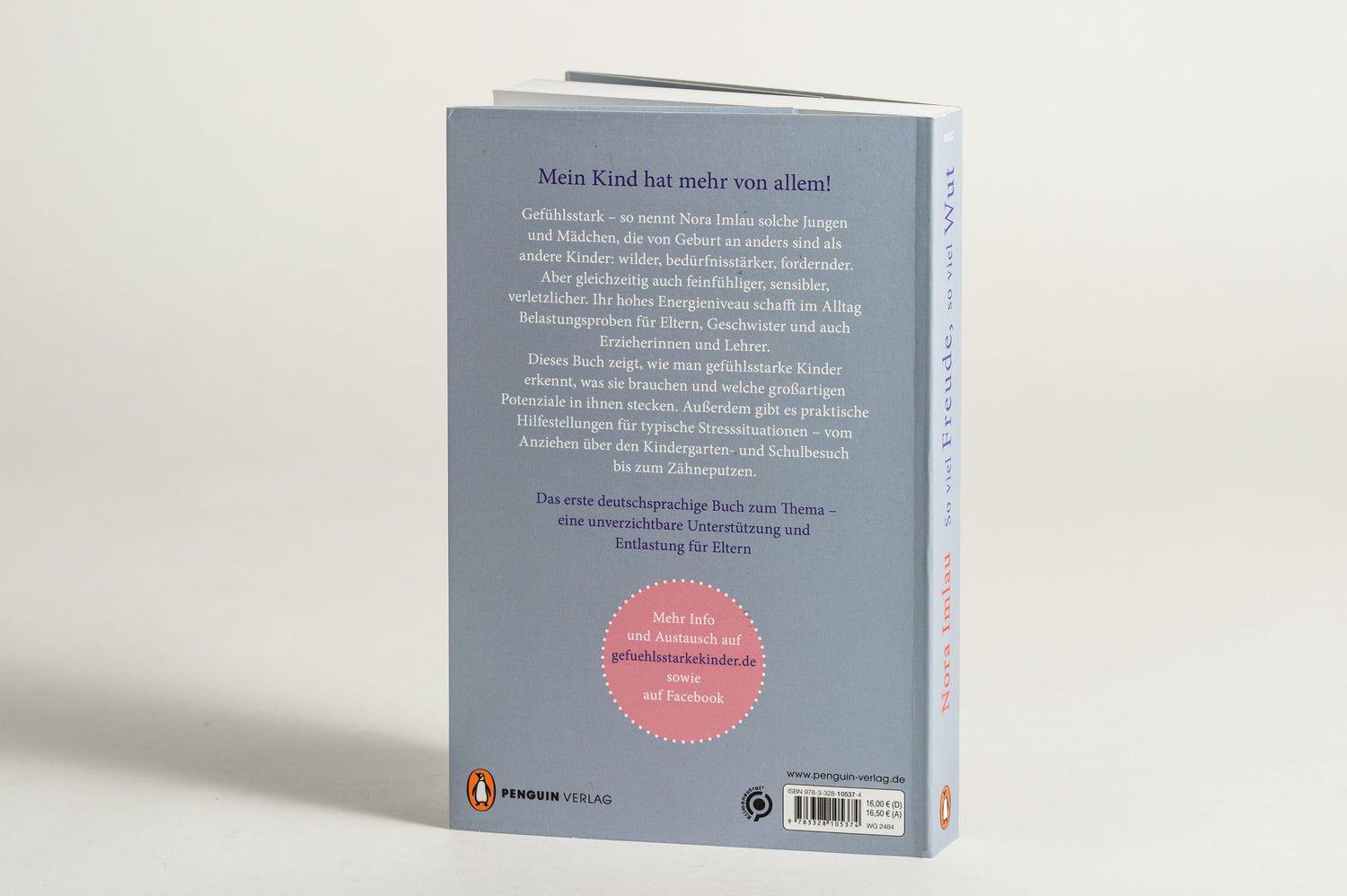 So viel Freude, so viel Wut Gefühlsstarke Kinder verstehen und begleiten - Mit Nora Imlau 978-3328105374 Penguin Verlag (3)