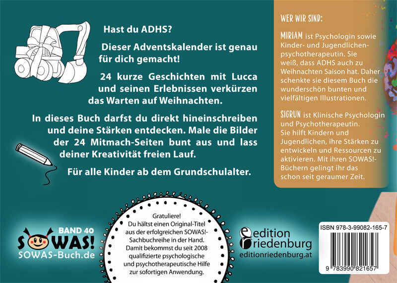 Supergut mit ADHS – Adventskalender: 24 Tage Positive Psychologie, 24 Mitmach-Seiten und viele stark Sigrun Eder edition ...