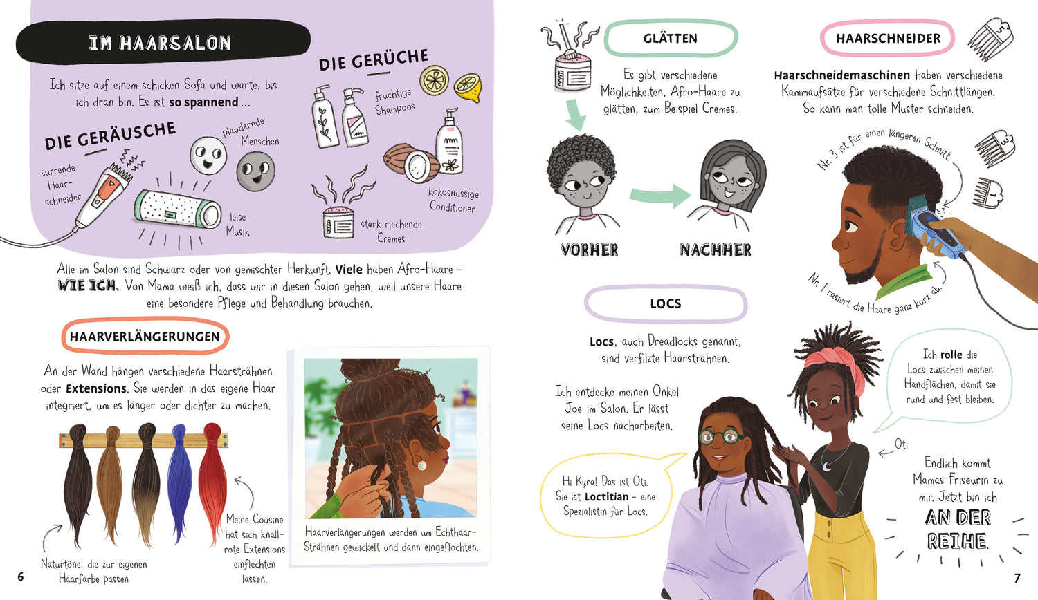 Usborne im dtv 9781035702589 Meine Haare und ich! Bilderbuch über verschiedene Haartypen, mit Fokus  (4)