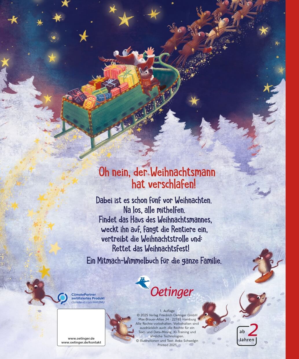 Weck den Weihnachtsmann Ein Mitmachbuch Anka Schwelgin 9783751205610 Friedrich Oetinger GmbH (2)