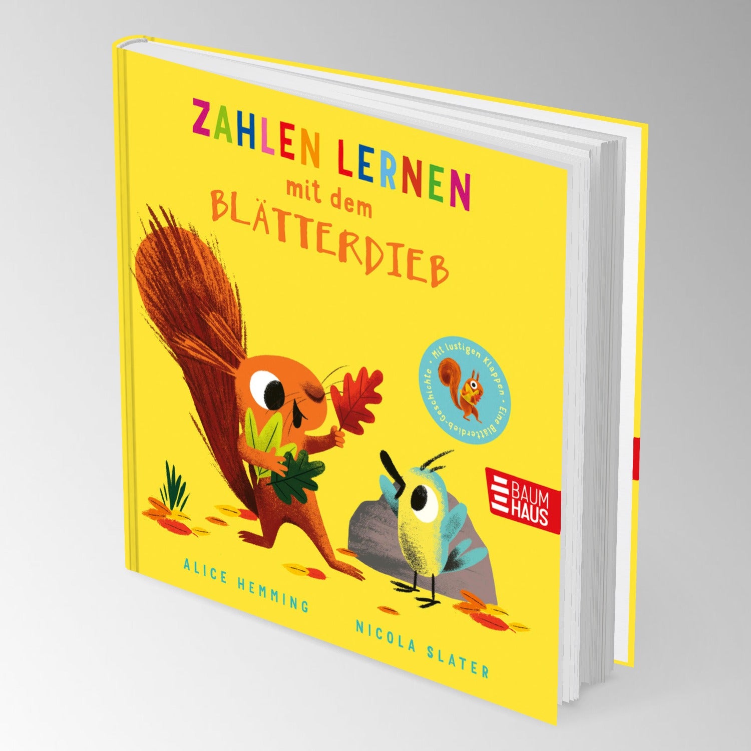 Zahlen lernen mit dem Blätterdieb Pappbilderbuch ab 2 Jahren mit extragroßen Klappen Alice Hemming 9783833910142 (4)