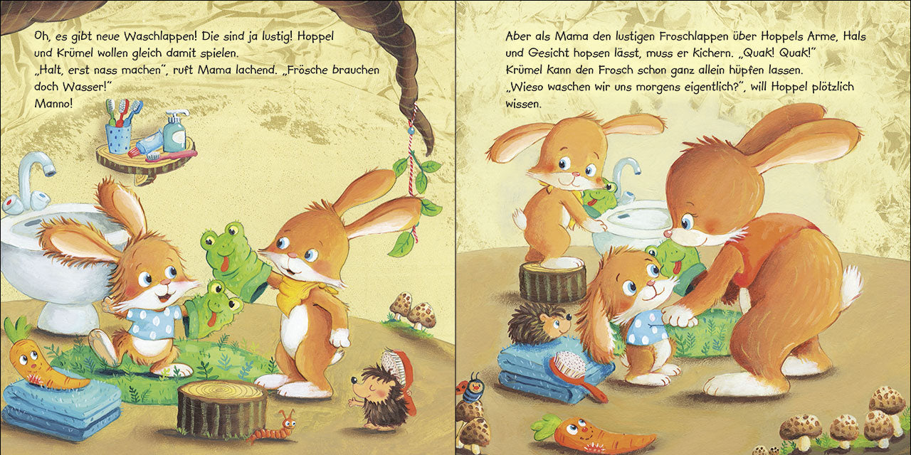 Zähne putzen, baden, Pipi machen - Körperpflege ist nicht schwer Pappbilderbuch ab 2 Jahren mit großen Klappen zum  Loewe...