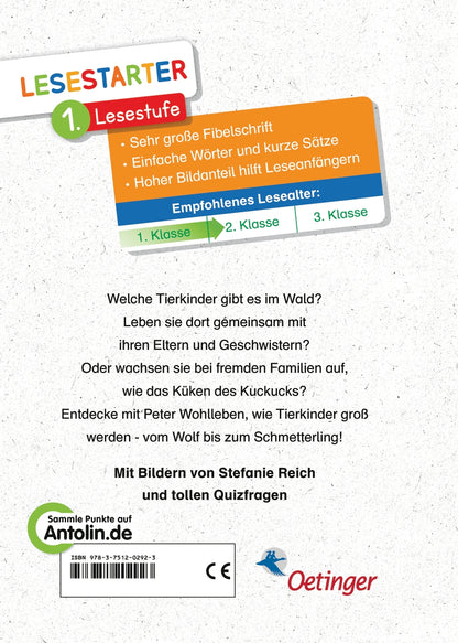Tierkinder im Wald: Lesestarter. 1. Lesestufe