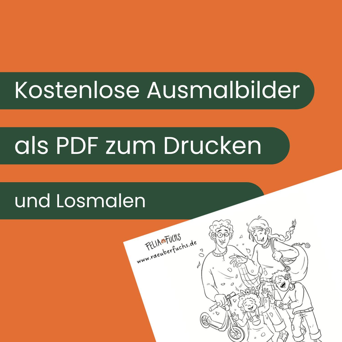Felia Fuchs - Ausmalbilder, Vorstellung und Beispiel
