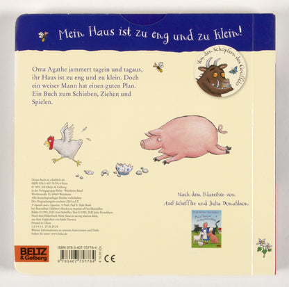 Beltz 978-3-407-75778-4 Mein Haus ist zu eng und zu klein Pappbilderbuch zum Schieben, Ziehen, Spielen für d (2)