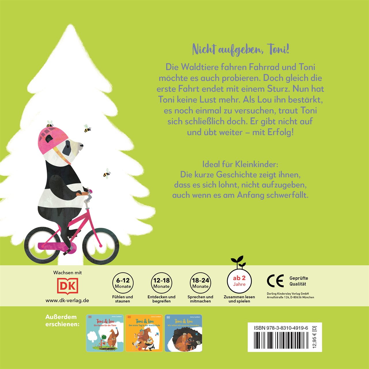 DK Verlag Dorling Kindersley 978-3-8310-4919-6 Toni &amp; Lou. Toni lernt Rad fahren (2)