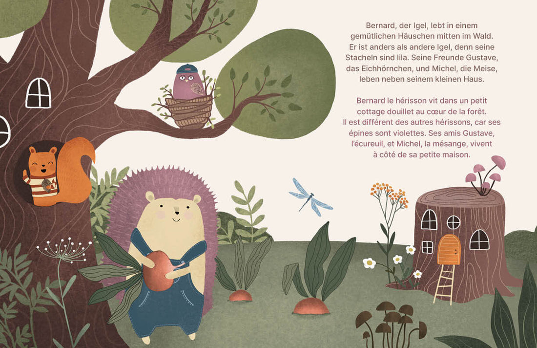 Der Igel, der das Wetter malte - Le hérisson qui peignait le temps Zweisprachig in Deutsch und Französisch über Mut,  Kle...
