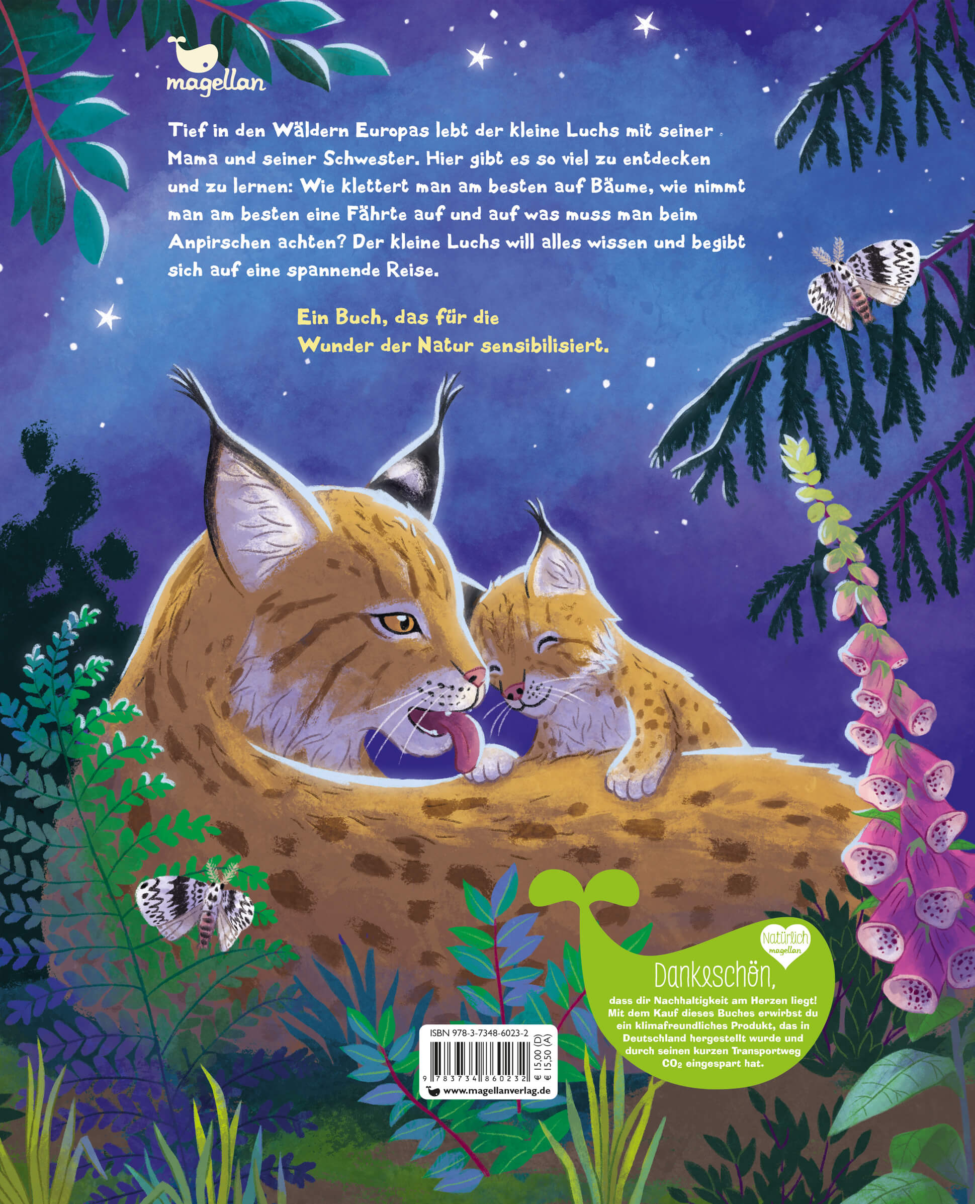  Der kleine Luchs - Zu Hause in den Wäldern Europas Sachbilderbuch zum Vorlesen für Kinder ab 4 Jahren 9783734860232 (2)