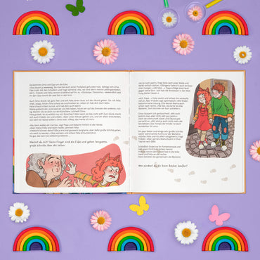 Felia Fuchs Draußen unterwegs, Seite im Buch