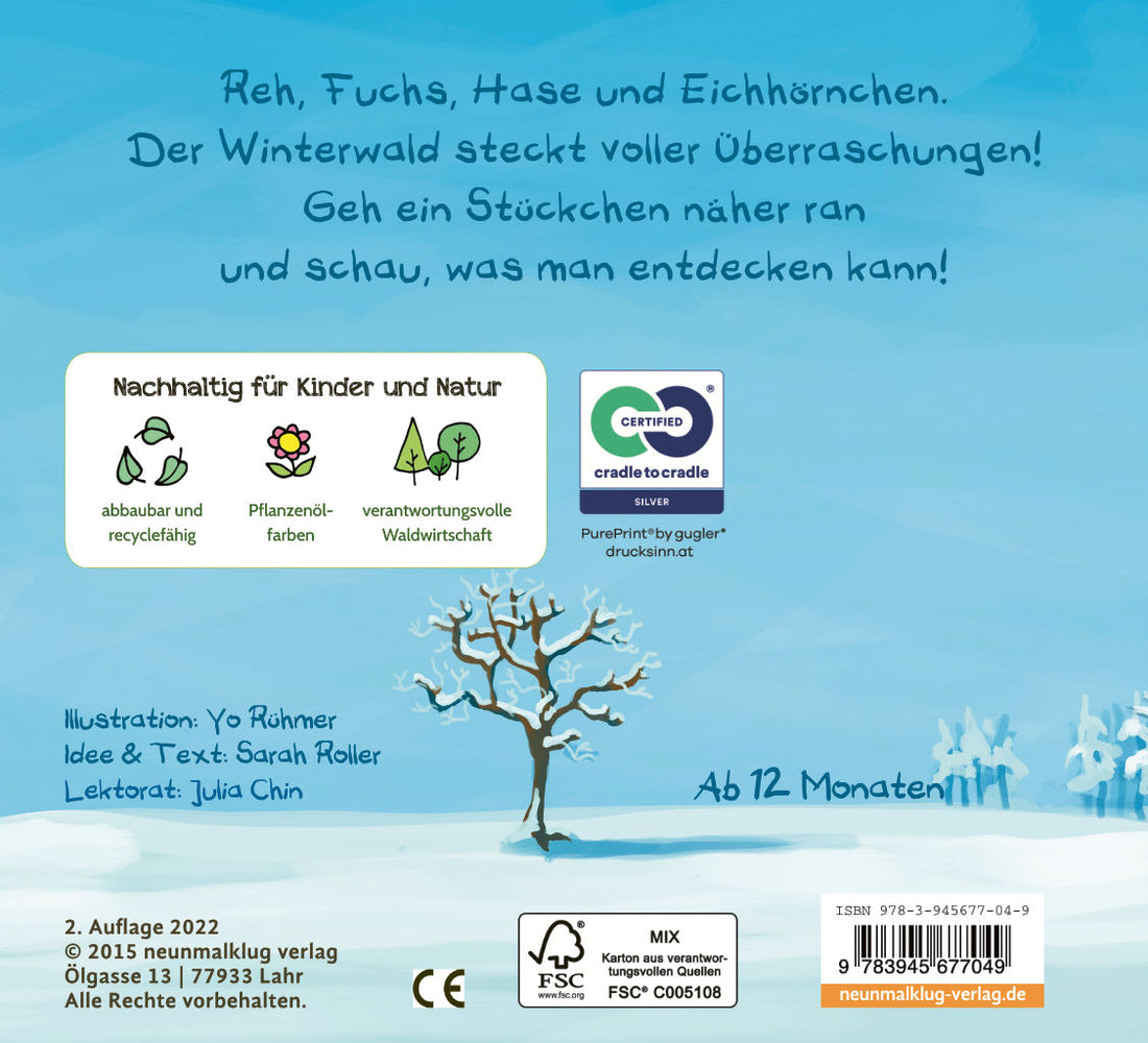 Komm, wir gehen näher ran! Der Winterwald Sarah Roller 9783945677049 neunmalklug verlag GbR (2)