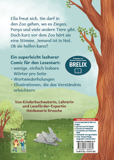 Lesen mit Ella und Tim - Die Rettung: Erstlesebuch für Kinder mit einfachen Worten und Bildern Heidemarie Brosche Edition...