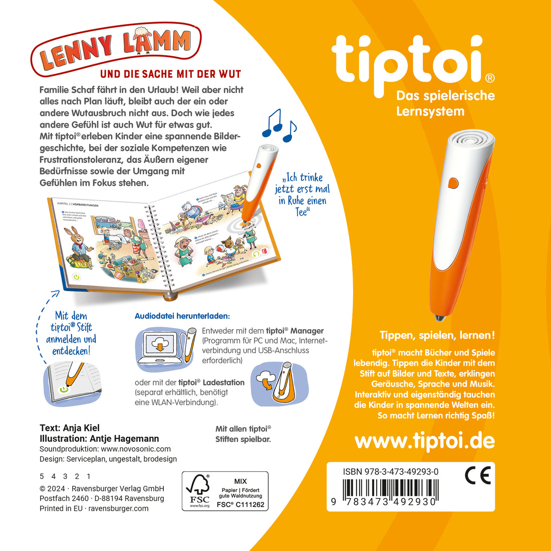 Ravensburger Verlag  978-3-473-49293-0 tiptoi® Lenny Lamm und die Sache mit der Wut (2)