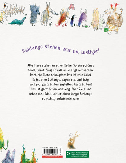  Schlange stehen Witziges Bilderbuchabenteuer mit großartigen Tiere Per Dybvig 9783848903283 Aladin in Thienemann-Esslinge...