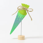 Grimm's Steckfigur Schultüte Neongrün