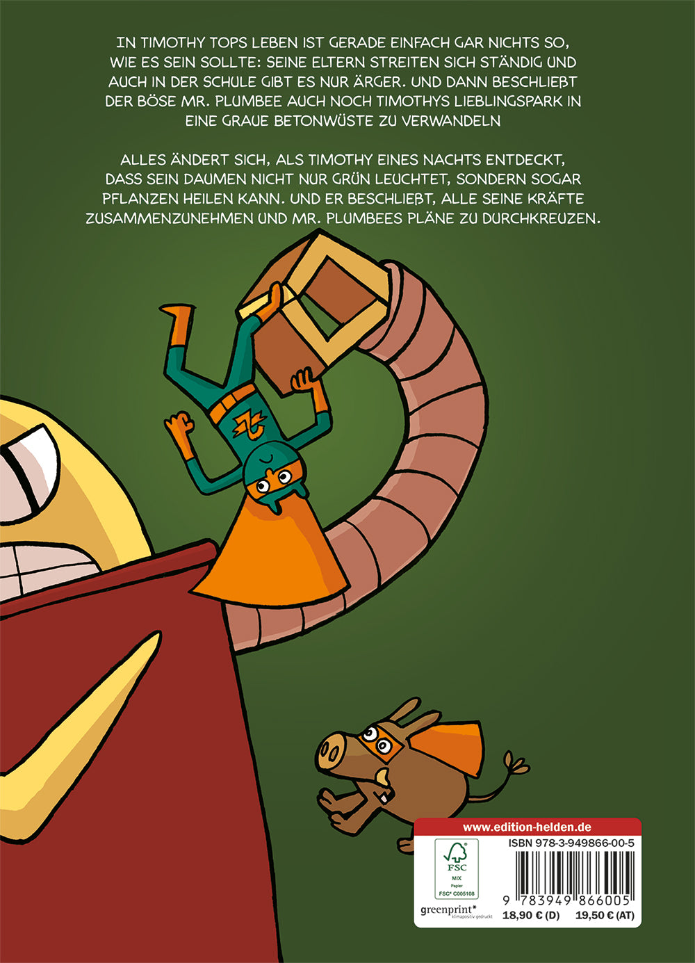 Timothy Top Band 1 Der magische grüne Daumen  Gud 9783949866005 Edition Helden (2)