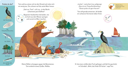  Toni &amp; Lou. Auf Schatzsuche am Meer Natur-Bilderbuch mit Gucklöchern und 60 Suchbilder Jonny Lambert 9783831050215 (3)