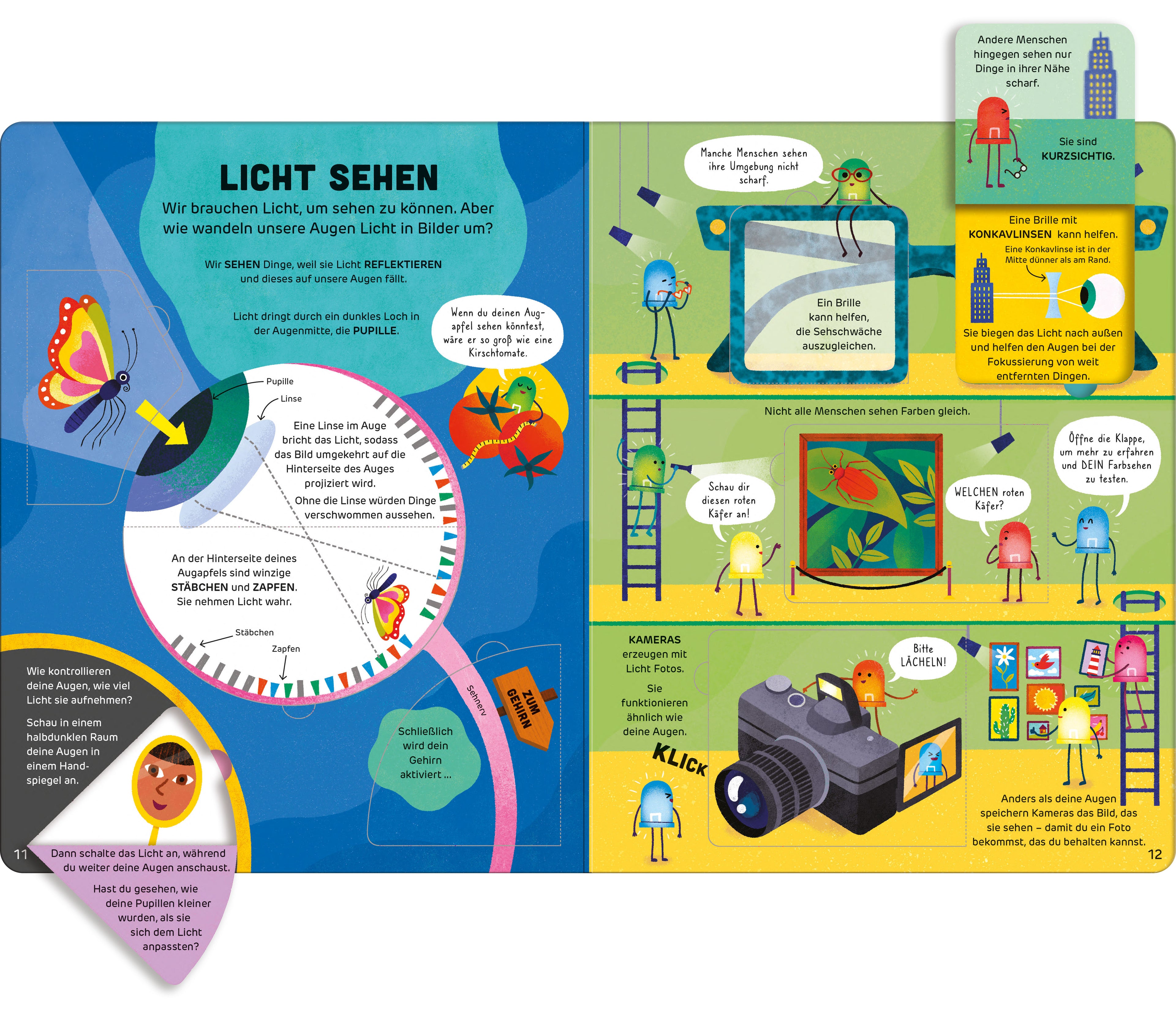 Usborne im dtv 978-1-03-570128-5 Jetzt weiß ich alles über… Licht Kindgerechtes Sachbilderbuch mit Klappen rund ums  (3)