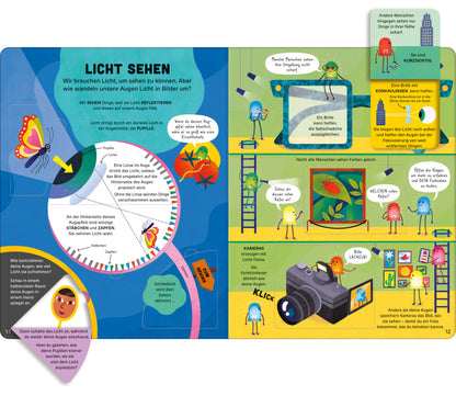 Usborne im dtv 978-1-03-570128-5 Jetzt weiß ich alles über… Licht Kindgerechtes Sachbilderbuch mit Klappen rund ums  (3)
