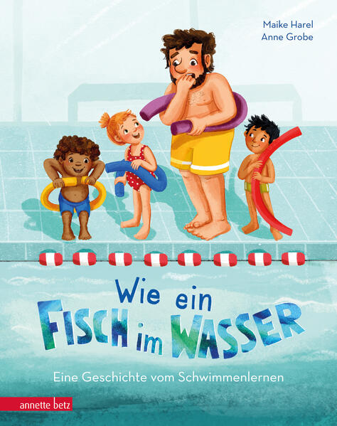  Wie ein Fisch im Wasser Eine Geschichte vom Schwimmenlernen Maike Harel 9783219120226 Annette Betz im Ueberreuter Verlag (1)